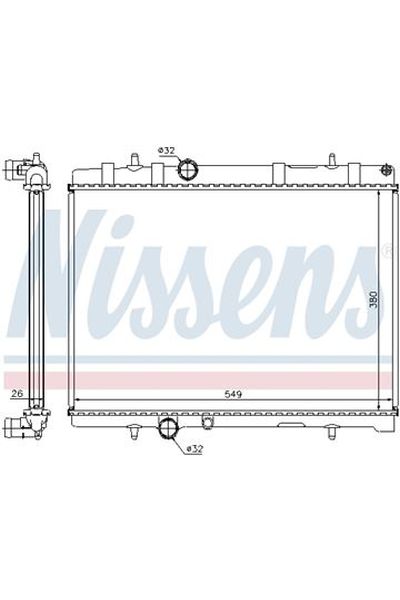 Radiatore, Raffreddamento motore NISSENS 123-63605A