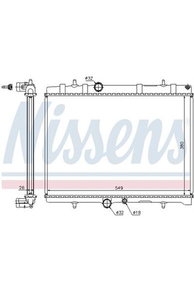 Radiatore, Raffreddamento motore NISSENS 123-63689A