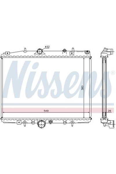 Radiatore, Raffreddamento motore NISSENS 123-63705A