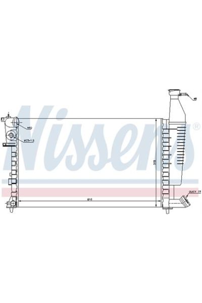 Radiatore, Raffreddamento motore NISSENS 123-63716