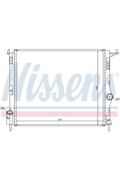 Radiatore, Raffreddamento motore NISSENS 123-637609