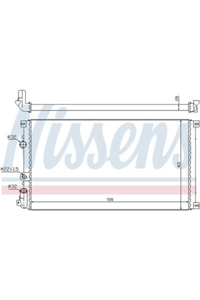 Radiatore, Raffreddamento motore NISSENS 123-63812A