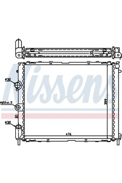 Radiatore, Raffreddamento motore NISSENS 123-63855A