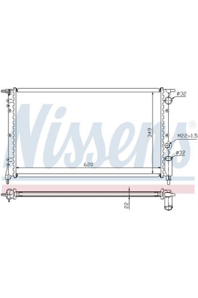 Radiatore, Raffreddamento motore NISSENS 123-63918