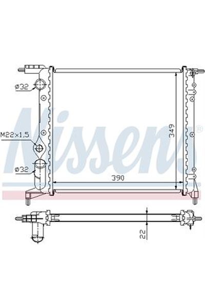 Radiatore, Raffreddamento motore NISSENS 123-639271