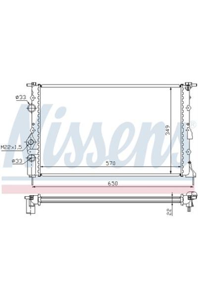 Radiatore, Raffreddamento motore NISSENS 123-639391