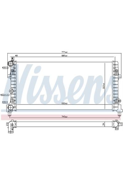 Radiatore, Raffreddamento motore NISSENS 123-640012