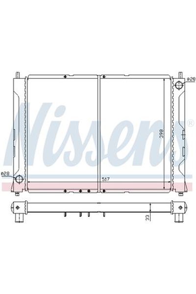 Radiatore, Raffreddamento motore NISSENS 123-64031