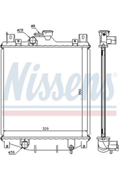 Radiatore, Raffreddamento motore NISSENS 123-64173A