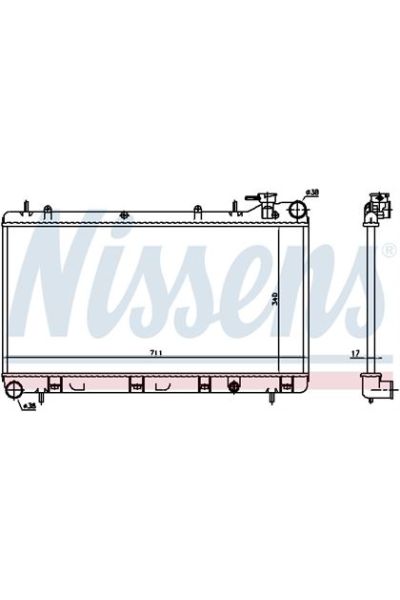 Radiatore, Raffreddamento motore NISSENS 123-64185