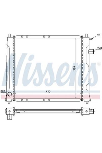 Radiatore, Raffreddamento motore NISSENS 123-642091