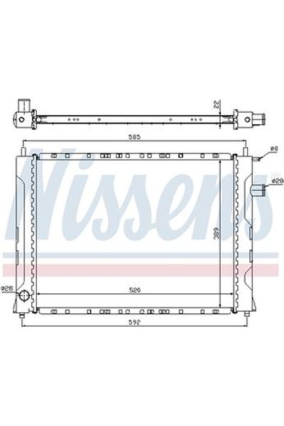 Radiatore, Raffreddamento motore NISSENS 123-642111