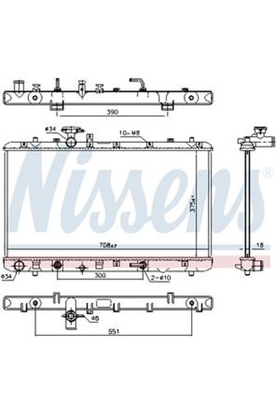 Radiatore, Raffreddamento motore NISSENS 123-64255