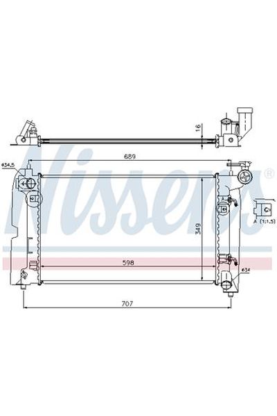 Radiatore, Raffreddamento motore NISSENS 123-646321