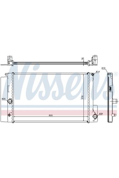 Radiatore, Raffreddamento motore NISSENS 123-64692