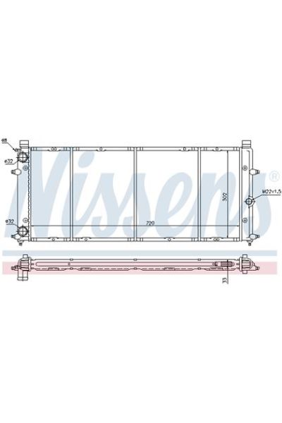 Radiatore, Raffreddamento motore NISSENS 123-65184