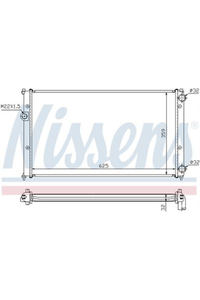 Radiatore, Raffreddamento motore NISSENS 123-652441