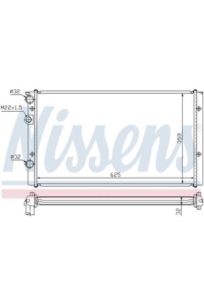 Radiatore, Raffreddamento motore NISSENS 123-65248