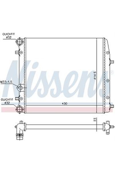 Radiatore, Raffreddamento motore NISSENS 123-65269A