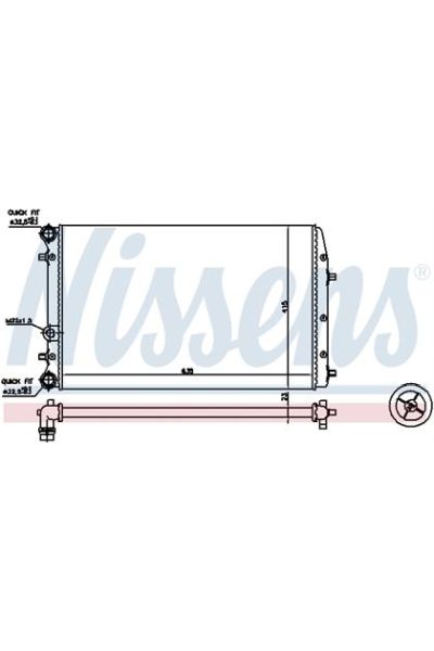 Radiatore, Raffreddamento motore NISSENS 123-652711