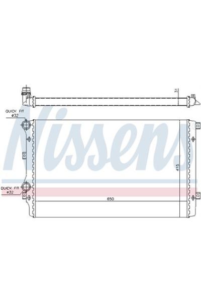 Radiatore, Raffreddamento motore NISSENS 123-65280A