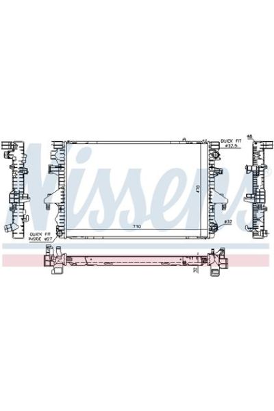 Radiatore, Raffreddamento motore NISSENS 123-65283A