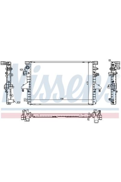 Radiatore, Raffreddamento motore NISSENS 123-65285