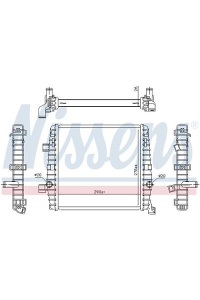 Radiatore bassa temperatura, Intercooler NISSENS 123-65319