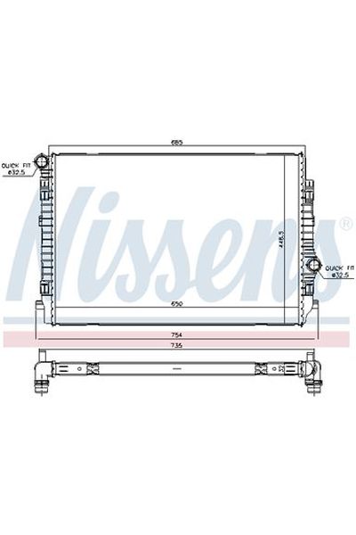 Radiatore, Raffreddamento motore NISSENS 123-65341