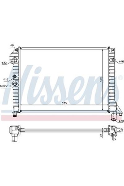 Radiatore, Raffreddamento motore NISSENS 123-65517