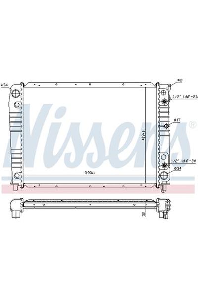 Radiatore, Raffreddamento motore NISSENS 123-65538A