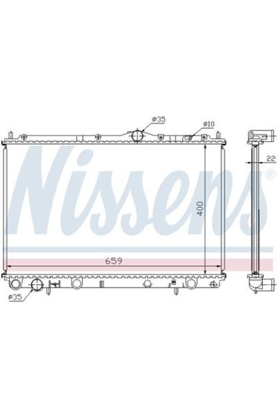 Radiatore, Raffreddamento motore NISSENS 123-65559A