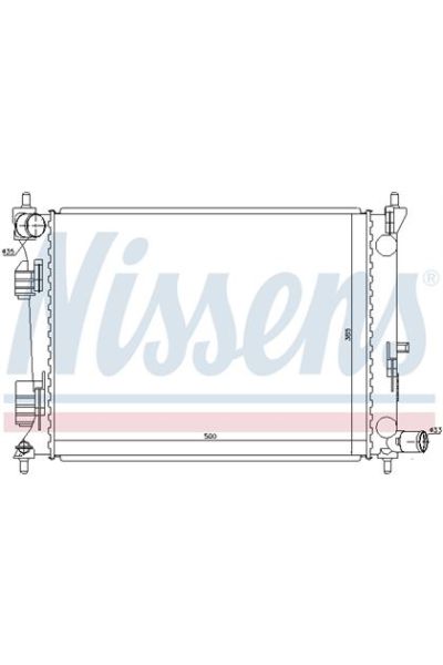 Radiatore, Raffreddamento motore NISSENS 123-66756