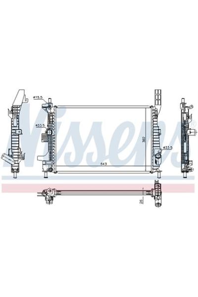 Radiatore, Raffreddamento motore NISSENS 123-66860