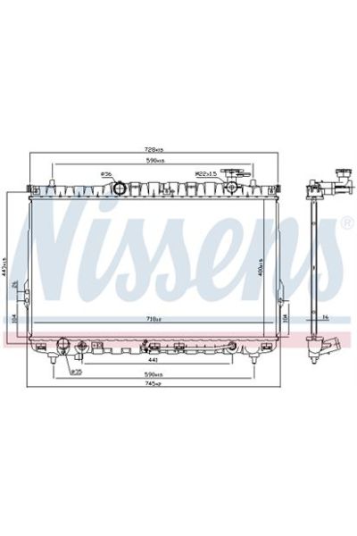 Radiatore, Raffreddamento motore NISSENS 123-67030