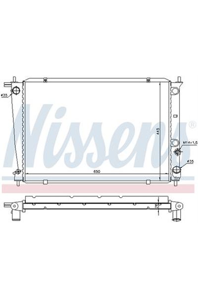 Radiatore, Raffreddamento motore NISSENS 123-67039