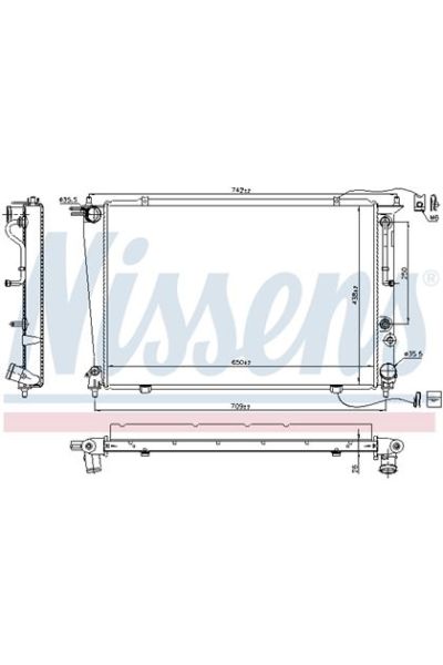 Radiatore, Raffreddamento motore NISSENS 123-67040