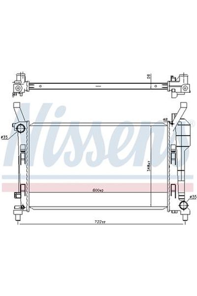 Radiatore, Raffreddamento motore NISSENS 123-67106