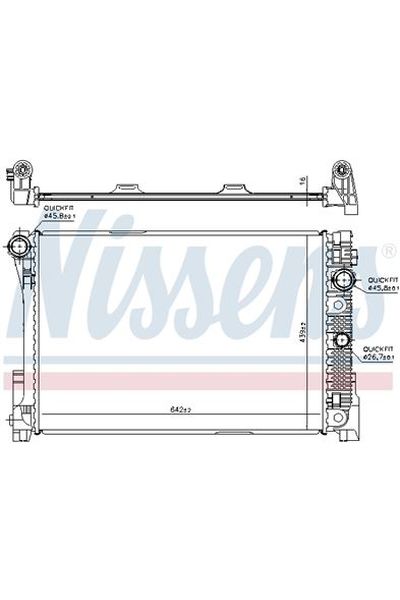 Radiatore, Raffreddamento motore NISSENS 123-67164