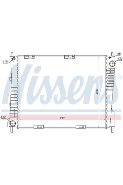 Radiatore, Raffreddamento motore NISSENS 123-67283