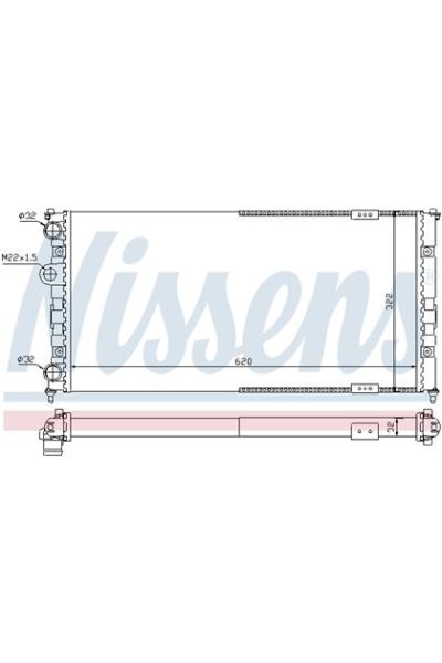 Radiatore, Raffreddamento motore NISSENS 123-67308