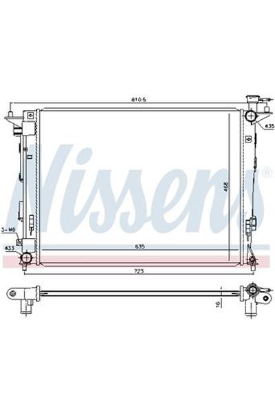 Radiatore, Raffreddamento motore NISSENS 123-675018