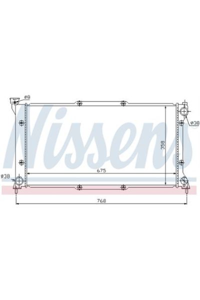 Radiatore, Raffreddamento motore NISSENS 123-67701