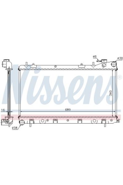 Radiatore, Raffreddamento motore NISSENS 123-67704A