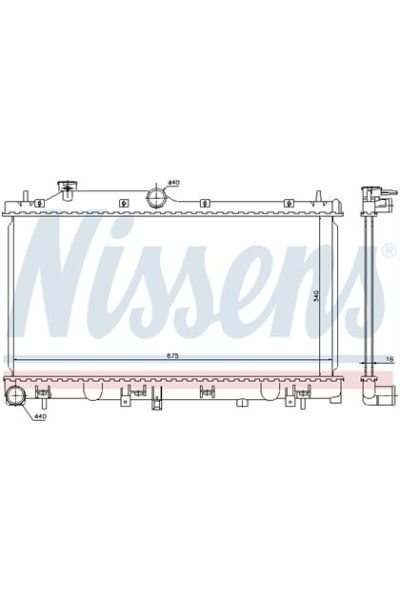 Radiatore, Raffreddamento motore NISSENS 123-67719