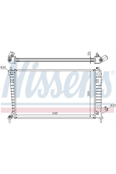 Radiatore, Raffreddamento motore NISSENS 123-68004A