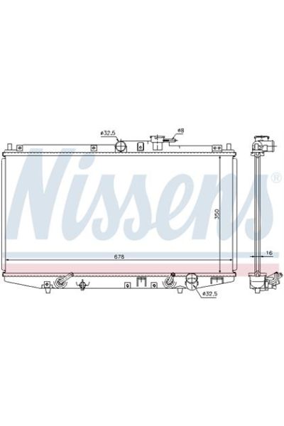 Radiatore, Raffreddamento motore NISSENS 123-68117