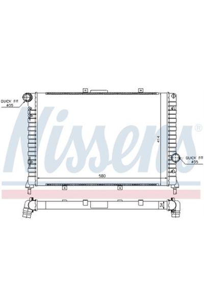 Radiatore, Raffreddamento motore NISSENS 123-68804