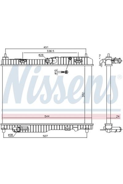 Radiatore, Raffreddamento motore NISSENS 123-69233