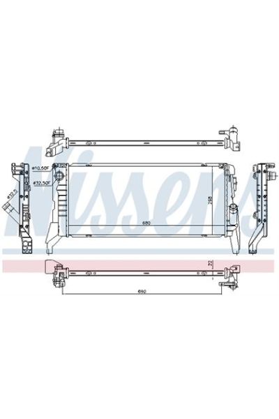 Radiatore, Raffreddamento motore NISSENS 123-69711